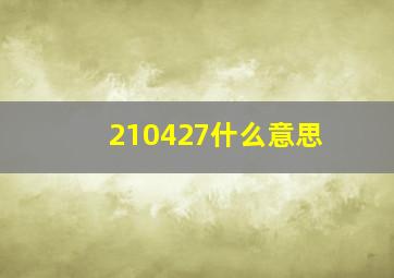 210427什么意思