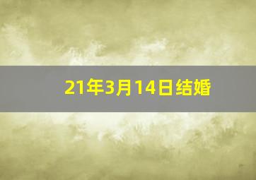 21年3月14日结婚