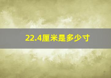 22.4厘米是多少寸