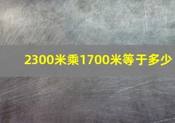 2300米乘1700米等于多少