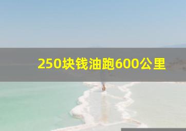 250块钱油跑600公里