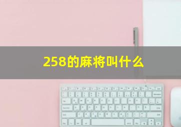 258的麻将叫什么