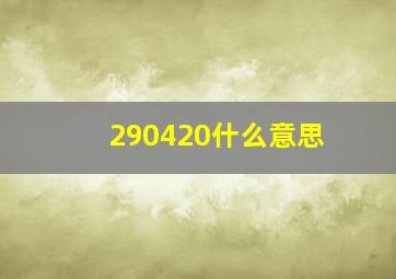 290420什么意思