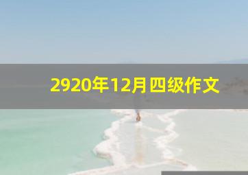 2920年12月四级作文