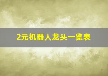 2元机器人龙头一览表