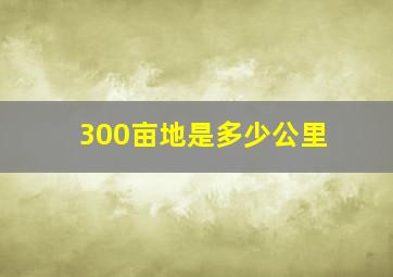 300亩地是多少公里