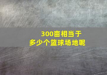 300亩相当于多少个篮球场地呢