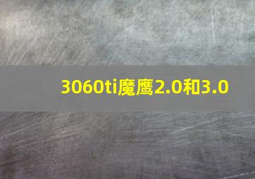 3060ti魔鹰2.0和3.0