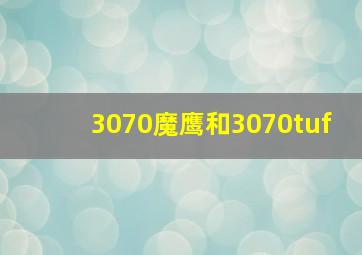 3070魔鹰和3070tuf