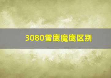 3080雪鹰魔鹰区别