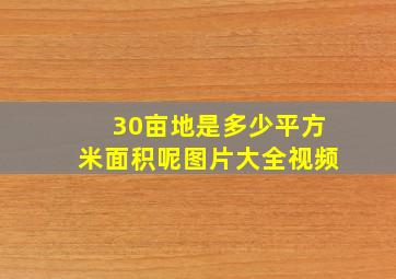 30亩地是多少平方米面积呢图片大全视频