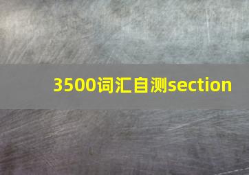 3500词汇自测section