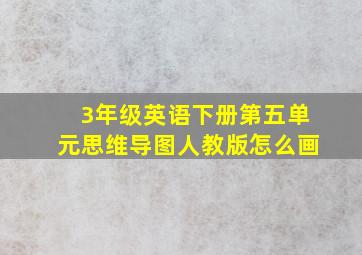 3年级英语下册第五单元思维导图人教版怎么画