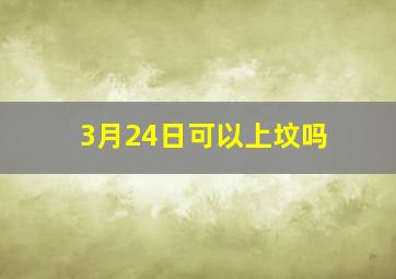 3月24日可以上坟吗