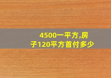 4500一平方,房子120平方首付多少