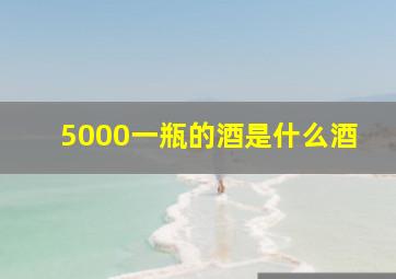 5000一瓶的酒是什么酒