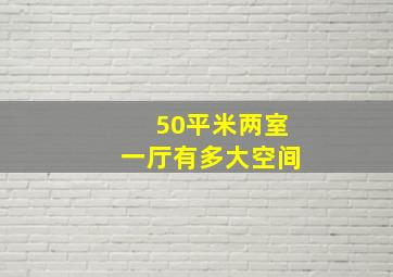 50平米两室一厅有多大空间