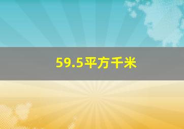 59.5平方千米