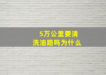 5万公里要清洗油路吗为什么