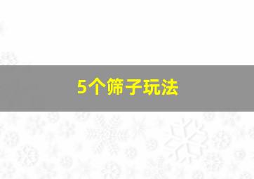 5个筛子玩法