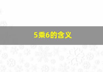 5乘6的含义