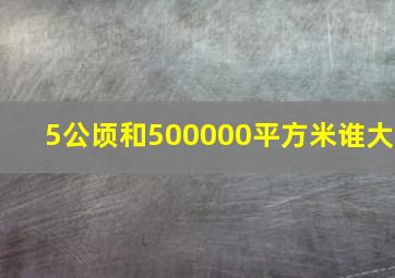 5公顷和500000平方米谁大