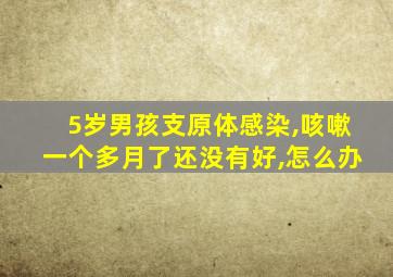 5岁男孩支原体感染,咳嗽一个多月了还没有好,怎么办