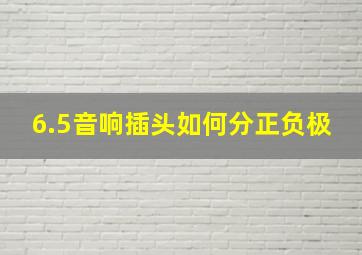 6.5音响插头如何分正负极