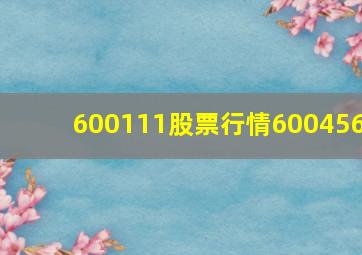 600111股票行情600456