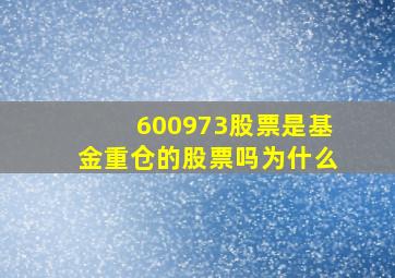 600973股票是基金重仓的股票吗为什么