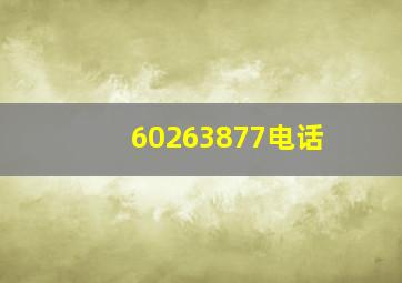 60263877电话