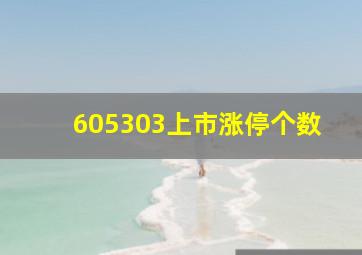 605303上市涨停个数