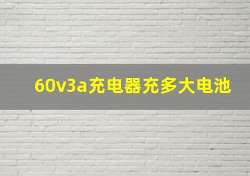 60v3a充电器充多大电池