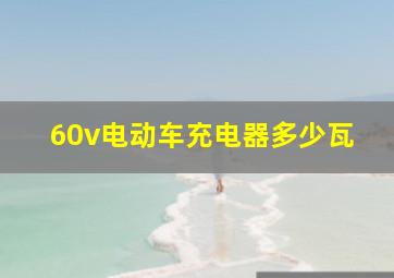 60v电动车充电器多少瓦