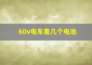 60v电车是几个电池