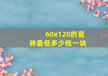 60x120的瓷砖最低多少钱一块