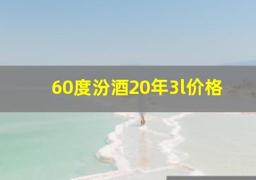 60度汾酒20年3l价格