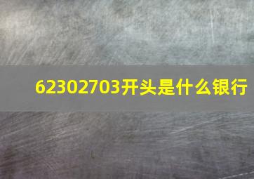 62302703开头是什么银行