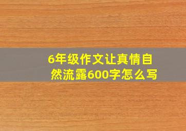 6年级作文让真情自然流露600字怎么写