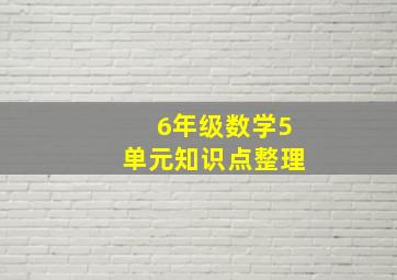 6年级数学5单元知识点整理