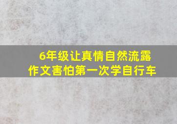 6年级让真情自然流露作文害怕第一次学自行车