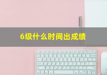 6级什么时间出成绩