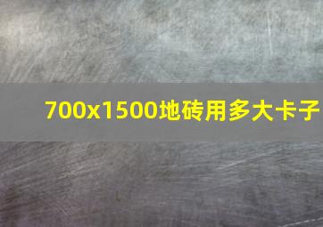 700x1500地砖用多大卡子