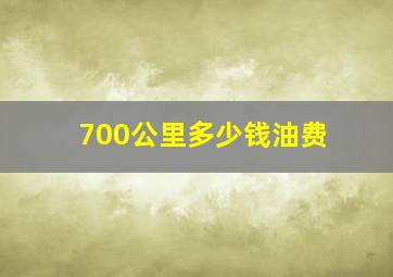 700公里多少钱油费