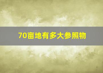 70亩地有多大参照物