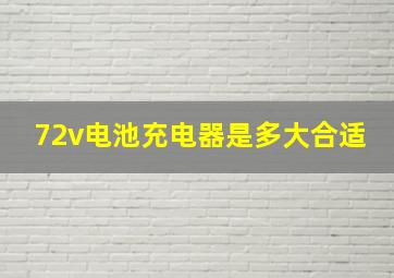 72v电池充电器是多大合适