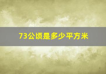 73公顷是多少平方米