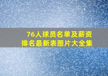 76人球员名单及薪资排名最新表图片大全集