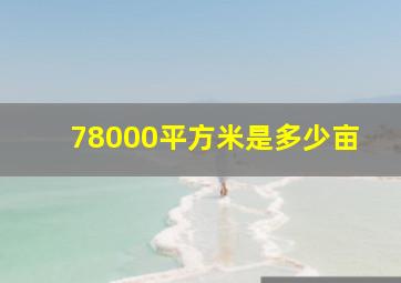 78000平方米是多少亩