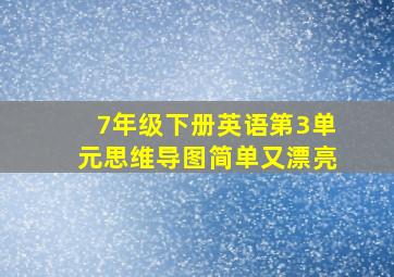 7年级下册英语第3单元思维导图简单又漂亮